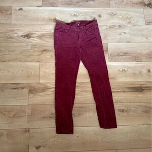 LOFT Burgundy Skinny Pants